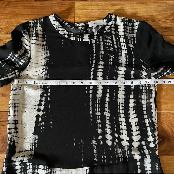 A.L.C. Louis Silk Abstract Mini Dress 6 - Picture 6 of 11